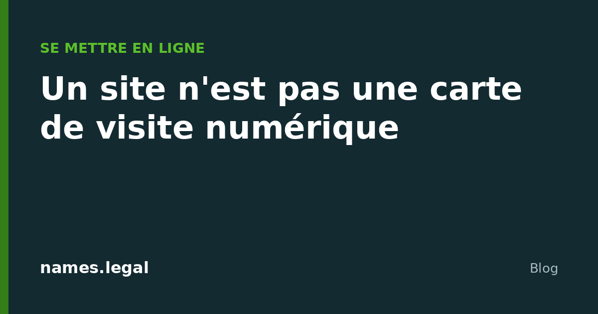 Un sito non è un biglietto da visita digitale